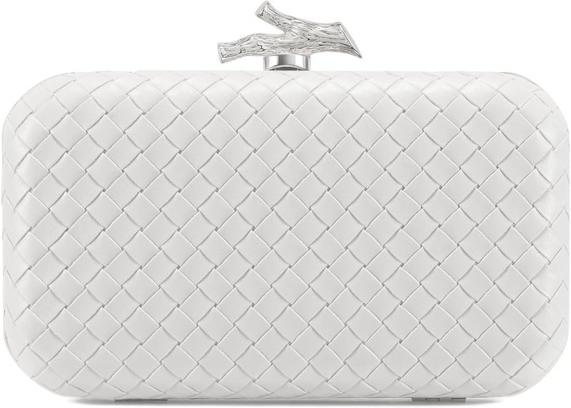 CHUNLI Clutch Purses for Women Evening/Wedding Chic Woven Bag Formal PU Leather Purse Designer Handbags for Women - Image 1